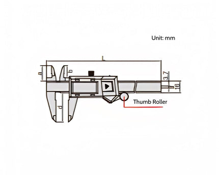 INSIZE Measuring Equipment INSIZE IP54 Digital Caliper 0-200mm/0-8" Range Series 1104-200