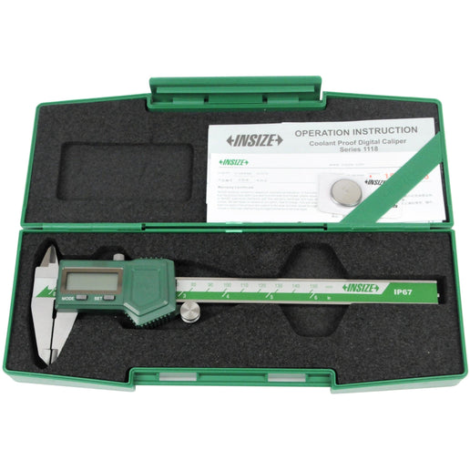 INSIZE Measuring Equipment INSIZE IP57 Waterproof Digital Caliper  0-150mm / 0-6" Range Series 1118-150B