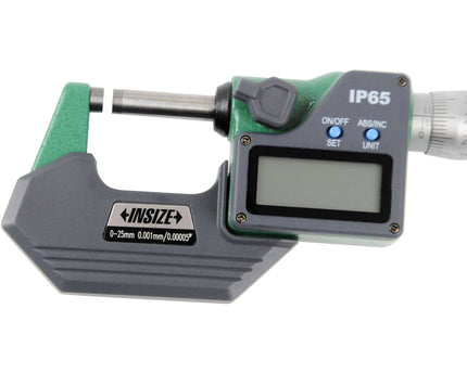 INSIZE Measuring Equipment Insize IP65 Digital Outside Micrometer 0-25mm / 0-1" Range Series 3108-25A