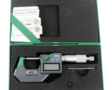 INSIZE Measuring Equipment Insize IP65 Digital Outside Micrometer 0-25mm / 0-1" Range Series 3108-25A