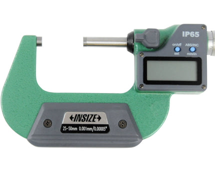 INSIZE Measuring Equipment Insize IP65 Digital Outside Micrometer 25 - 50mm / 1-2" Range Series 3101-50A