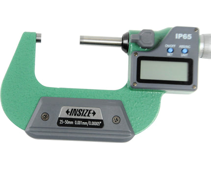 INSIZE Measuring Equipment Insize IP65 Digital Outside Micrometer 25-50mm / 1-2" Range Series 3108-50A