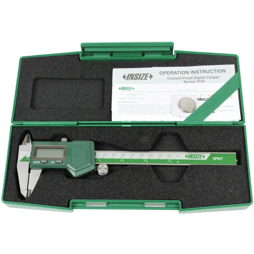INSIZE MEASURING EQUIPMENT INSIZE IP67 Waterproof Digital Caliper  0-150mm / 0-6" Range Series 1118-150B