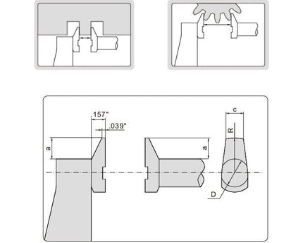 INSIZE Measuring Equipment Insize Jaw Type Micrometer 0-1" Range Series 3283-1