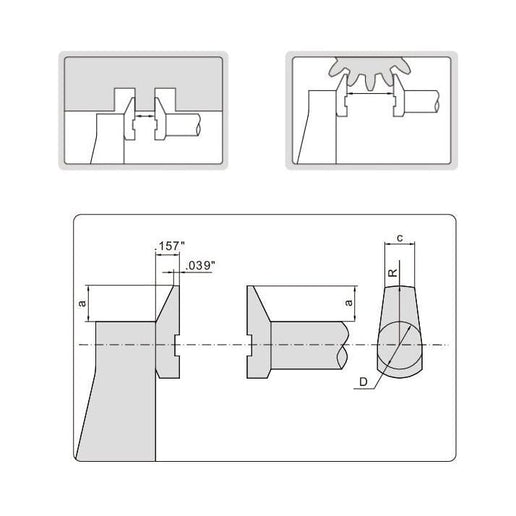 INSIZE Measuring Equipment Insize Jaw Type Micrometer 0-1" Range Series 3283-1