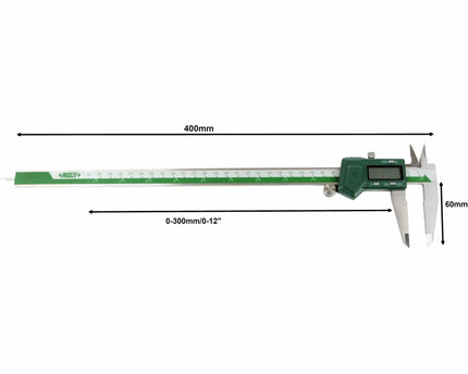 INSIZE Measuring Equipment Insize Left Hand Digital Caliper 0-300mm/0-12" Range Series 1130-300