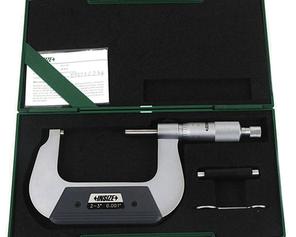 INSIZE Measuring Equipment Insize Left Hand/Right Hand Outside Micrometer 2-3" Range Series 3236-3