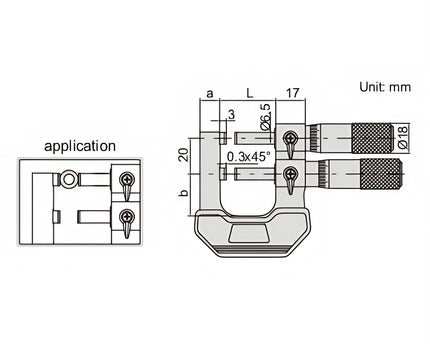INSIZE Measuring Equipment Insize Limit Micrometer 0-25mm Range Series 3235-25A