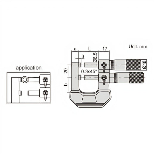 INSIZE Measuring Equipment Insize Limit Micrometer 0-25mm Range Series 3235-25A