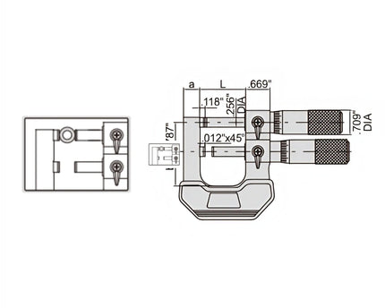 INSIZE Measuring Equipment Insize Limit Micrometer 1-2" Range Series 3235-2