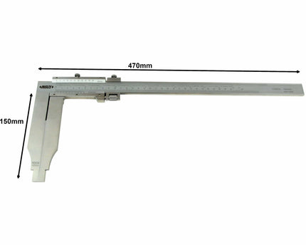 INSIZE Measuring Equipment Insize Long Jaw Vernier Caliper 0-300mm/0-12" Range Series 1215-322