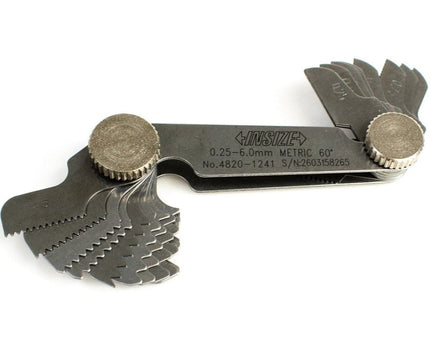 INSIZE MEASURING EQUIPMENT Insize Metric 60° Screw Pitch Gauge 0.25-6mm Range Series 4820-1241