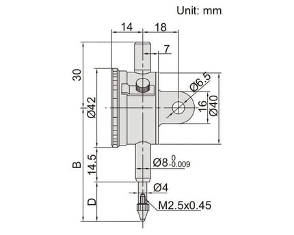 INSIZE Measuring Equipment Insize Metric Compact Dial Indicator 3mm Range Series 2311-3F