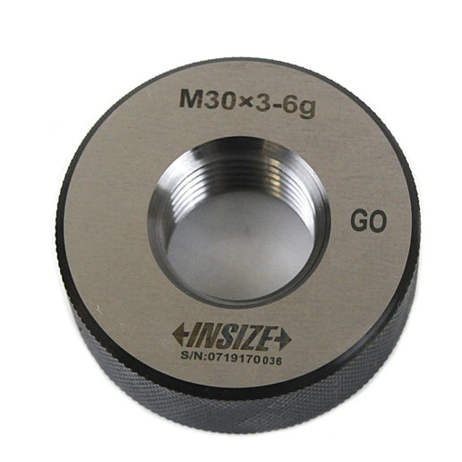 INSIZE MEASURING EQUIPMENT Insize Metric Fine Thread Ring Gauge M30 x 1.5 Class 6g GO Series 4129-30R