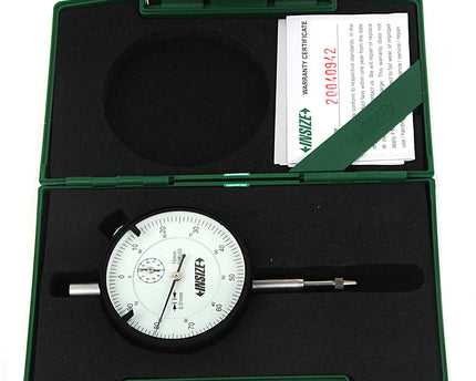 INSIZE Measuring Equipment Insize Metric Flat Back Dial Indicator 10mm Range Series 2308-10FA