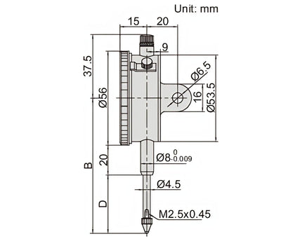 INSIZE Measuring Equipment Insize Metric Long Stroke Dial Indicator 30mm Range Series 2310-30A