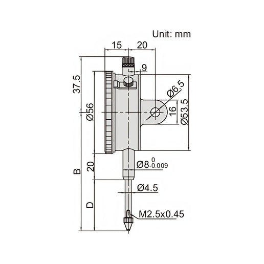 INSIZE Measuring Equipment Insize Metric Long Stroke Dial Indicator 30mm Range Series 2310-30A