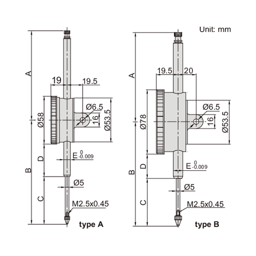 INSIZE Measuring Equipment Insize Metric Long Stroke Dial Indicator 50mm Range Series 2309-50