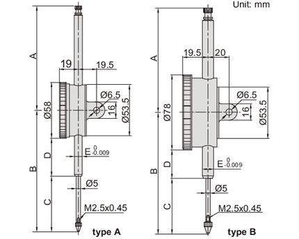 INSIZE Measuring Equipment Insize Metric Long Stroke Dial Indicator 50mm Range Series 2309-50D