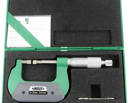 INSIZE Measuring Equipment Insize Metric Outside Blade Micrometer 0-25mm Range Series 3232-25BA