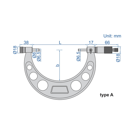 INSIZE Measuring Equipment Insize Metric Outside Micrometer 0-150mm Range Series 3206-150A