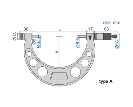 INSIZE Measuring Equipment Insize Metric Outside Micrometer 100-200mm Range Series 3206-200A