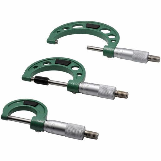 INSIZE Measuring Equipment Insize Metric Outside Micrometer 3 Piece Set 0-75mm Range Series 3203-753A