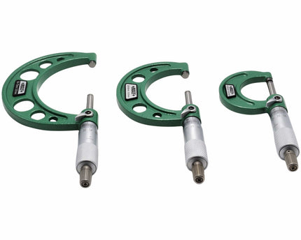 INSIZE Measuring Equipment Insize Metric Outside Micrometer 3 Piece Set 0-75mm Range Series 3203-753A