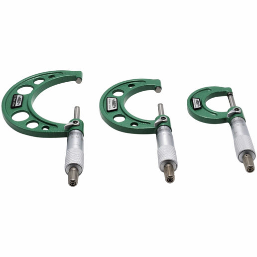 INSIZE Measuring Equipment Insize Metric Outside Micrometer 3 Piece Set 0-75mm Range Series 3203-753A