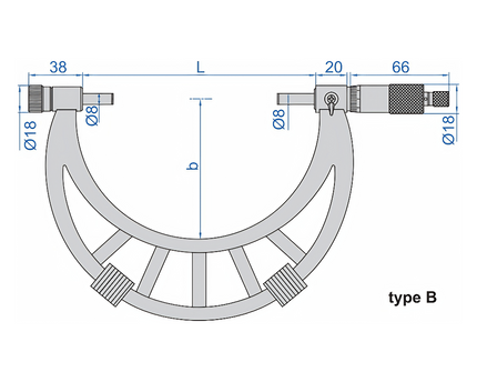 INSIZE Measuring Equipment Insize Metric Outside Micrometer 300-400mm Range Series 3206-400