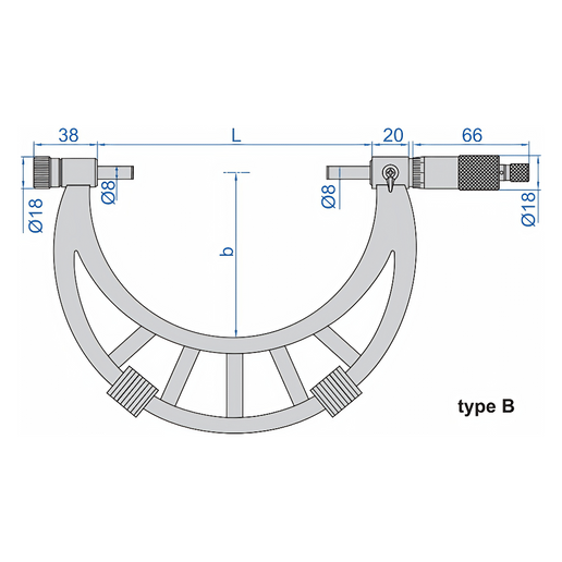 INSIZE Measuring Equipment Insize Metric Outside Micrometer 700-800mm Range Series 3206-800