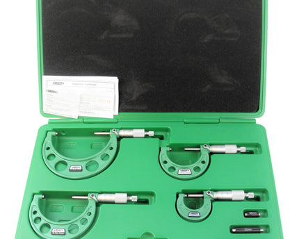 INSIZE Measuring Equipment Insize Metric Outside Micrometer Set 0-100mm Range Series 3203-1004A