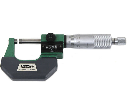 INSIZE Measuring Equipment Insize Metric Outside Micrometer W/ Analog Counter 0-25mm Range Series 3400-25