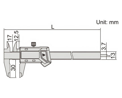 INSIZE Measuring Equipment Insize Mini Digital Caliper 0-100mm/0-4" Range Series 1111-100A
