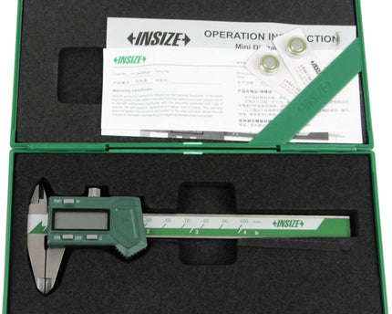 INSIZE Measuring Equipment Insize Mini Digital Caliper 0-100mm/0-4" Range Series 1111-100A
