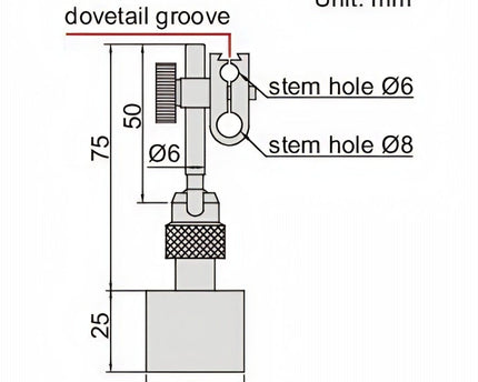 INSIZE Measuring Equipment Insize Mini Magnetic Stand 10kgf Range Series 6211-10