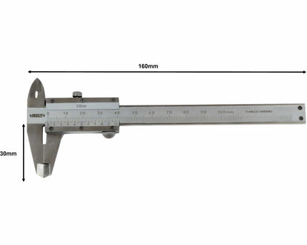 INSIZE Measuring Equipment Insize Mini Vernier Caliper 0-100mm Range Series 1201-1003
