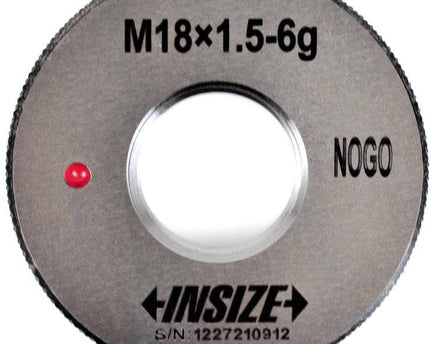 INSIZE Measuring Equipment Insize NOGO Thread Ring Gauge M18X1.5 Series 4129-18RN