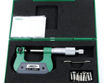 INSIZE Measuring Equipment Insize Non-Rotating Micrometer with Anvil/spindle tips 0-1" Range Series 3280-1