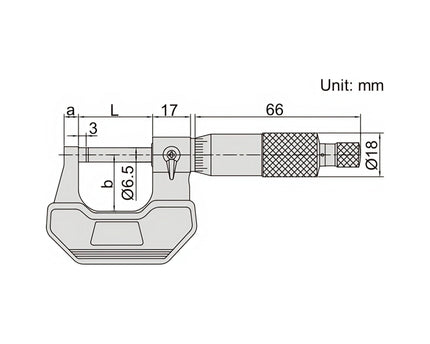 INSIZE Measuring Equipment Insize Outside Micrometer 0-25mm Range Series 3202-25A