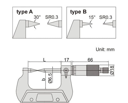 INSIZE Measuring Equipment Insize Point Micrometer 75-100mm Range Series 3230-100A