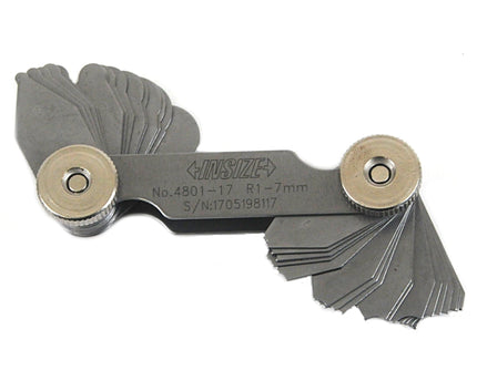 INSIZE Measuring Equipment Insize Radius Gauge Set 1-7mm Range Series 4801-17