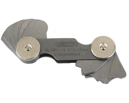 INSIZE Measuring Equipment Insize Radius Gauge Set 7.5-15mm Range Series 4801-16