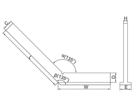 INSIZE Measuring Equipment Insize Range 135° Square 300 X 175mm Series 4754-3300