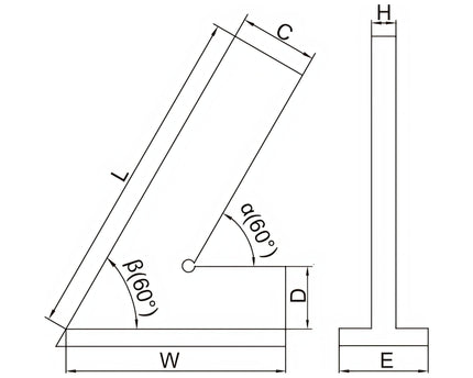 INSIZE Measuring Equipment Insize Range 60° Square 200x130mm Series 4762-200
