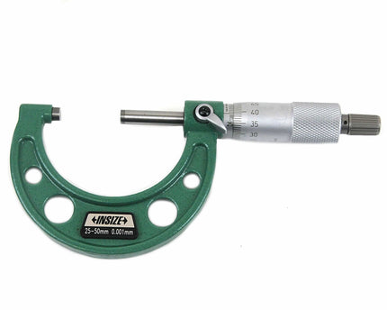 INSIZE Measuring Equipment Insize Ratchet Stop Type Outside Micrometer 25-50mm Range Series 3210-50A
