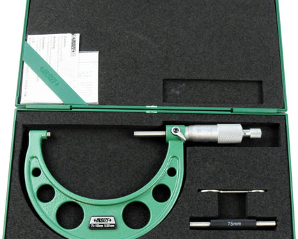 INSIZE Measuring Equipment Insize Ratchet Stop Type Outside Micrometer 75-100mm Range Series 3210-100A