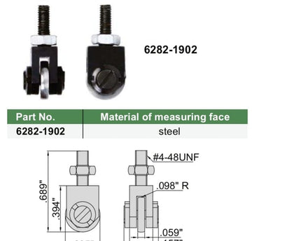 INSIZE Measuring Equipment Insize Roller Point 0.689" Range Series 6282-1902