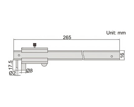 INSIZE MEASURING EQUIPMENT Insize Scribing Caliper 0-200mm/0-8" Range Series 7202-200A