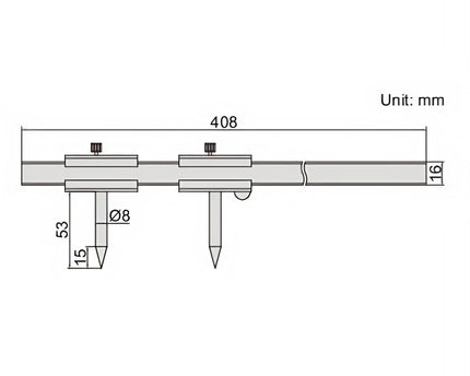 INSIZE Measuring Equipment Insize Scribing Caliper 51-300mm Range Series 7203-300A